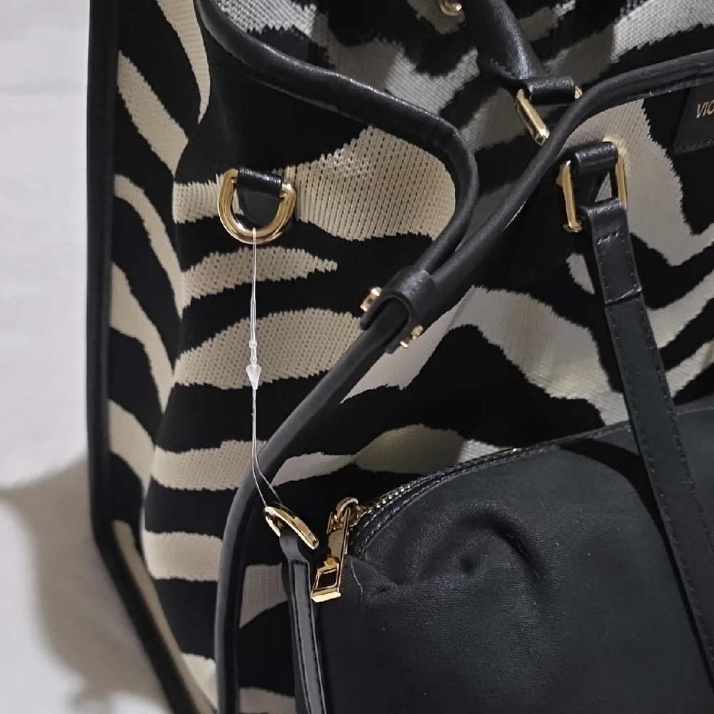 Viola Castellani Stylish‎ Zebra Print Tote Bag